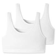 Schiesser BH 2P 95-5 Organic Cotton Bustier Top Hvit bomull 36 Dame