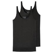 Schiesser 2P 95-5 Organic Tank Top Svart bomull 40 Dame