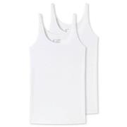 Schiesser 2P 95-5 Organic Tank Top Hvit bomull 42 Dame