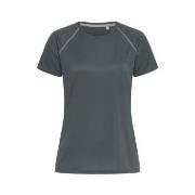 Stedman Active 140 Women Team Raglan Mørkgrå  polyester Large Dame