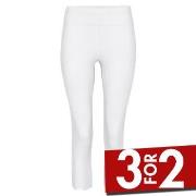 Decoy Capri Leggings Hvit økologisk bomull Large Dame