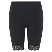 Decoy Mid-length Capri Leggings With Lace Svart økologisk bomull Small...