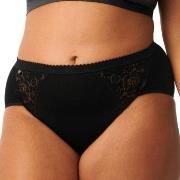 Sloggi Truser 4P Chic Midi Lace Briefs Svart bomull 38 Dame