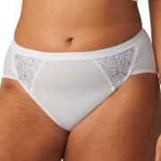 Sloggi Truser 4P Chic Midi Lace Briefs Hvit bomull 40 Dame