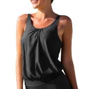 Wiki Loose Tankini Top Svart E/F Large Dame