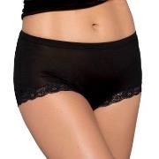 Lady Avenue Truser Silk Jersey Panty With Lace Svart silke Medium Dame