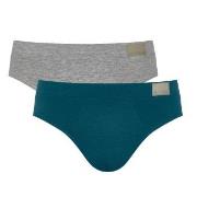 Sloggi 2P For Men GO Natural Brief Blå/Grå bomull Large Herre
