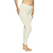 Lady Avenue Bamboo Long Leggings Benhvit Bambus Small Dame