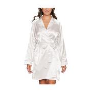 Lady Avenue Satin Short Kimono Benhvit X-Large Dame