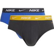 Nike 6P Everyday Cotton Stretch Brief Grå/Gul bomull Medium Herre