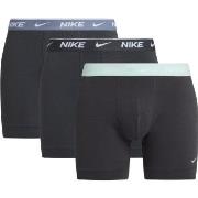 Nike 9P Everyday Cotton Boxer Svart/Grønn bomull Large Herre