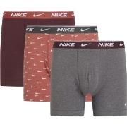 Nike 9P Everyday Cotton Boxer Grå/Rød bomull Medium Herre