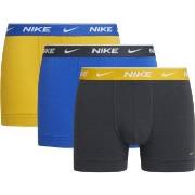 Nike 6P Everyday Essentials Cotton Stretch Trunk D1 Blå/Gul bomull X-L...