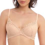 Wacoal BH Raffine Plunge Push Up Bra Beige C 80 Dame