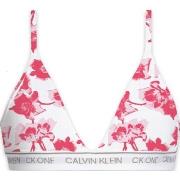 Calvin Klein BH 3P CK One Cotton Triangle Bra Rosa blomstret Small Dam...