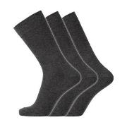 Dovre Strømper 3P Cotton No-Elastic Socks Mørkgrå  Str 45/48 Herre