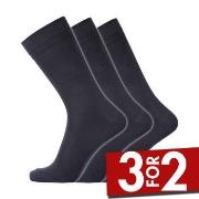 Dovre Strømper 3P Cotton No-Elastic Socks Marine Str 45/48 Herre