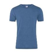 Dovre Wool Light T-Shirt Blå ull Medium Herre