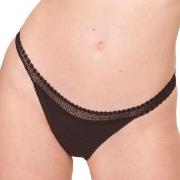 Sloggi Truser 2P GO Ribbed Tanga Briefs Svart økologisk bomull Small D...