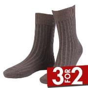 Amanda Christensen Strømper True Ankle Rib Sock Brun Str 39/42 Herre