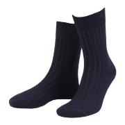 Amanda Christensen Strømper True Ankle Rib Sock Marine Str 43/46 Herre