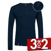 Dovre Organic Cotton Grand Dad Rib Shirt Marine økologisk bomull XX-La...