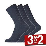 Dovre Strømper 3P Wool No-Elastic Socks Marine Str 40/45 Herre