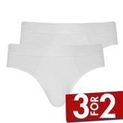 Jockey 2P Microfiber Air Brief Hvit polyamid Small Herre