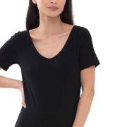 Mey Superfine Organic V-Neck T-Shirt Svart bomull 42 Dame