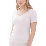 Mey Superfine Organic V-Neck T-Shirt Beige bomull 44 Dame