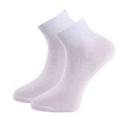 Trofe Cotton Quarter Socks Strømper 2P Hvit Str 35/38 Dame