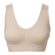 Trofe Heidi Wireless Bra Lounge BH Beige nylon Large Dame
