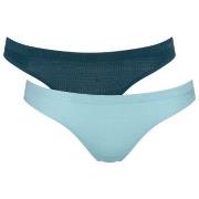 Sloggi Truser 4P ZERO Motion Mini Brief Blå polyester Small Dame