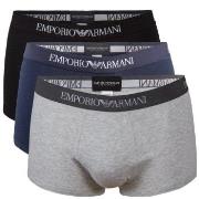 Armani Pure Cotton Trunks 9P Grå/Blå bomull X-Large Herre