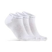 Craft Strømper 3P Core Dry Shafless Socks Hvit nylon Str 43/45