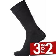 Egtved Strømper Cotton No Elastic Sock Svart Str 45/48 Herre