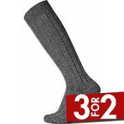 Egtved Strømper Wool Heavy Kneehigh Sock Mørkgrå  ull Str 40/45 Herre