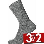 Egtved Strømper Wool Ribbed Sock Lysgrå Str 40/45