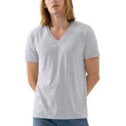 Mey Dry Cotton Colour V Neck T-Shirt Gråmelerad X-Large Herre