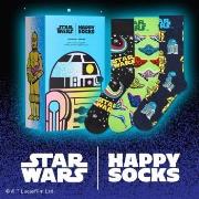 Happy socks Strømper 3P Star Wars C-3PO And R2-D2 Gift Box Svart mønst...