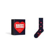 Happy socks Strømper Heart Sock Gift Box Marine mønster bomull Str 36/...