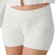 PJ Salvage Sweatheart Pointelle Short Hvit Mønster bomull Medium Dame