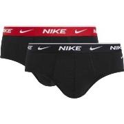 Nike 6P Everyday Cotton Stretch Brief Svart/Rød bomull Small Herre