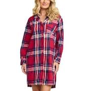 Damella Flannel Nightshirt Rød Mønster bomull Large Dame