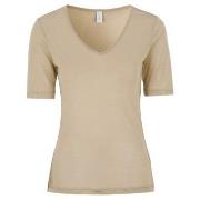 Damella Silk T-Shirt Beige silke Medium Dame