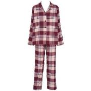 Missya Check Flannel Pyjama Rød/Hvit  bomull Small Dame