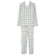 Missya Check Flannel Pyjama Blå/Hvit bomull X-Large Dame