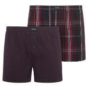 Jockey 2P Woven Boxer Shorts Rød bomull Large Herre