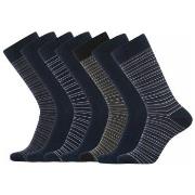 Dovre Strømper 7P Bamboo Socks Blå Mønster Str 45/48 Herre