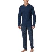 Schiesser Casual Essentials Long Sleeve Pyjamas Marine bomull X-Large ...